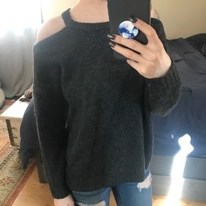 Cut out shoulder sweater